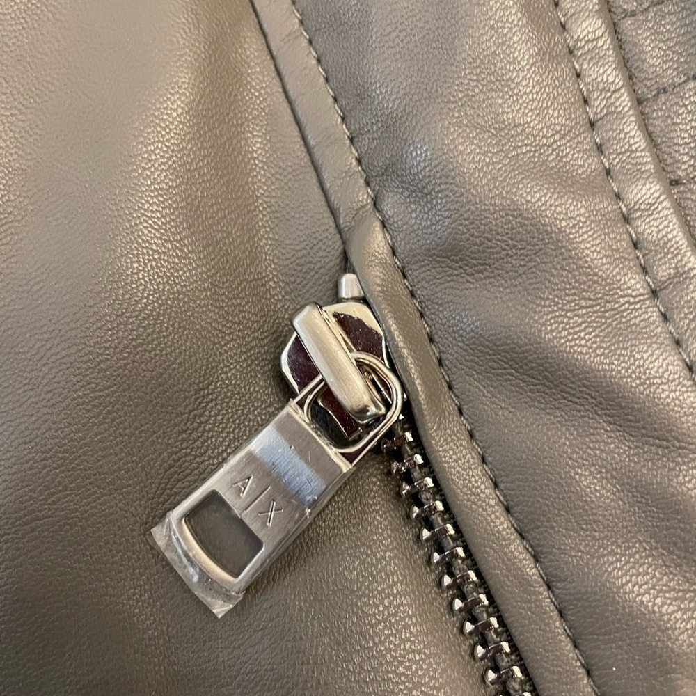 New - Armani Exchange vegan leather utility/bike jacket - Picture 7 of 11